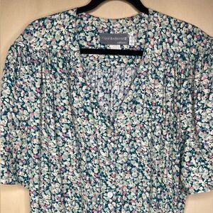 Vintage Floral Cottage-core Ditzy Floral Plus Size Dress with Pockets  Sz 20